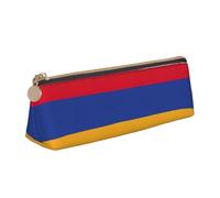 AYYQWE Trousse à crayons avec motif drapeau de l'Arménie - Grande capacité - Avec fermeture éclair - Pour l'école et le collège, blanc, Taille unique