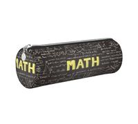 AYYQWE Trousse à crayons cylindrique élégante avec impression mathématiques pour l'école, accessoires de bureau, papeterie, Argenté., One Size, Organiseur de sac