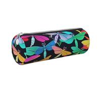 AYYQWE Trousse à crayons cylindrique élégante avec imprimé libellules, Argenté., One Size, Organiseur de sac