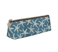 AYYQWE Trousse à crayons en laine imprimée étoile de mer côtière - Grande capacité - Poche triangulaire zippée - Pour l'école et le collège, blanc, Taille unique