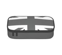 AYYQWE Trousse à crayons polyvalente avec imprimé drapeau national du Royaume-Uni 21 x 5 x 9,4 cm, Noir , Taille unique