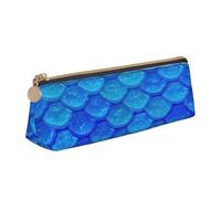 AYYQWE Trousse à crayons pour étudiant - Grande capacité - Motif écailles de sirène - Avec fermeture éclair - Pour l'école et le collège, blanc, Taille unique