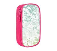 AYYQWE Trousse à crayons pratique avec imprimé algues vertes et bleu marine multi-compartiments pour bureau, voyage, école, art quotidien, rose, Taille unique, Poche de rangement