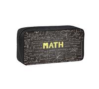AYYQWE Trousse à crayons spacieuse avec impression mathématiques pour l'école, le bureau, les voyages