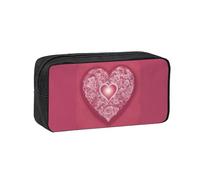 AYYQWE Trousse à crayons spacieuse avec imprimé cœur romantique - Grande capacité - Pour bureau, voyage