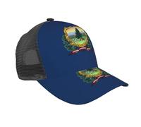 AYYQWE Vermont State Flag Print Summer Baseball Cap Quick-Dry Lightweight Hat Running Outdoor All Season Fashion Black
