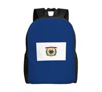AYYQWE West Virginia State Flag Print Sac à dos unisexe double épaule léger Sac à dos de voyage voyage aventures en plein air
