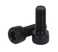 100 pièces M2x3/4/5/6/8/10/12mm en Acier allié Allen à Six pans Creux à tête cylindrique Noire vis Boulon Fixation de Meubles(M2X10 100PCS)