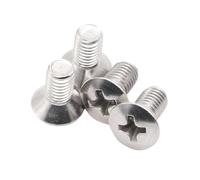 AYYSSM 100 pièces M4x6/8/10/12/40 mm vis à tête fraisée bombée avec Empreinte cruciforme vis à tête fraisée Plate(M4X10 100PCS)