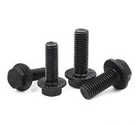 AYYSSM Boulons à Bride hexagonale en Acier au Carbone avec vis antidérapante à Dents(40mm,M12 (10Pcs))