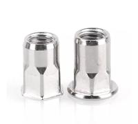 AYYSSM Écrou à Riveter en Acier Inoxydable 304, Demi-Corps Hexagonal, écrou à Riveter, Capuchon d'écrou M3-M12(Flat Head,M5 (10Pcs))
