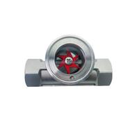 AYYSSM Indicateur de débit d'eau visuel BSP en Acier Inoxydable 304 avec Turbine en Plastique (Size : 3/4")