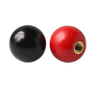 AYYSSM Lot de 10 Boutons de Levier à Bille en bakélite de diamètre de Noyau en cuivre Rouge M4 M5 M6 M8 M10(M6x30,Black)