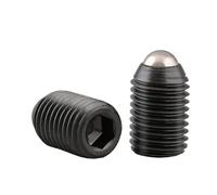AYYSSM Vis à Bille en Acier allié, Douille hexagonale, Ressort, Piston à Bille, vis de réglage, Noir M3-M12(16mm,M10 (5Pcs))
