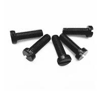 AYYSSM Vis à rainurer Fendue à tête de Fromage Fendue en Acier Noir(20mm,M6 (10Pcs))