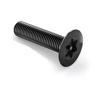 AYYSSM Vis à Six lobes fraisées Plates en Acier Inoxydable 304 Noir inviolables avec goupille antivol(6mm,M3 (20Pcs))