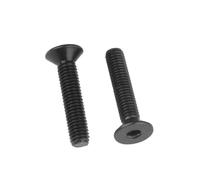 AYYSSM Vis à tête fraisée à Six pans Creux M5 M6 Noire Vis à tête fraisée à Six pans Creux à Six pans Creux à tête fraisée Plate Allen(M5x60 (10PCS))