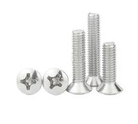 AYYSSM Vis à tête fraisée bombée à Empreinte cruciforme en Acier Inoxydable 304 M2 M2.5 M3 M4 M5 M6(25mm,M4 (10PCS))