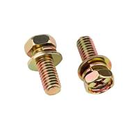 AYYSSM Vis à tête hexagonale à tête hexagonale à Empreinte cruciforme en Zinc coloré M3-M8(12mm,M6 (50Pcs))