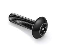 AYYSSM Vis à tête Ronde à Six lobes en Acier Inoxydable 304 Noir inviolable avec vis de sécurité à goupille(8mm,M4 (20Pcs))