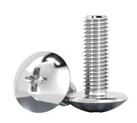 AYYSSM Vis cruciformes à tête bombée en Acier Inoxydable 304 Vis à tête bombée Boulons M2-M6(20mm,M6 (10Pcs))