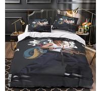 AYZOFCNDK Bruce Lee Parure De Lit Adulte en Microfibre Kung-fu Chinois Motif 3D Imprimé,Offrez Un Cadeau Inoubliable pour Anniversaire Ou Fête King（220x240cm）