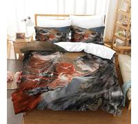 AYZOFCNDK Heaven Official's Blessing Bedding Literie Housse De Couette 3D Parure De Lit en Microfibre 3 Pièces Housse De Couette avec Fermeture Éclair Et Taies d'oreiller Single(140x200cm)