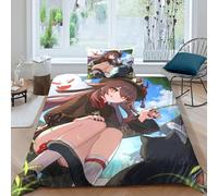 AYZOFCNDK Jeu Genshin Impact Parure De Lit 3D en Microfibre Hutao Style Unique,Parfait comme Cadeau d'anniversaire Ou pour Fêter Une Réussite Single(135x200cm)