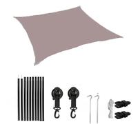 Ayztantine Auvent Latéral de Voiture Abri extérieur en bâche Noire avec revêtement Durable, résistant à la Pluie et aux intempéries(Color1,2x4m)