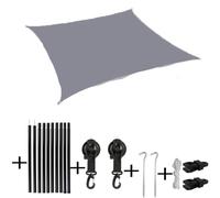Ayztantine Auvent Latéral de Voiture Abri extérieur en bâche Noire avec revêtement Durable, résistant à la Pluie et aux intempéries(Color2,2x4m)