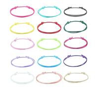Ayztantine bracelet corde tressé Bracelets à cordon tressé réglables, 100 pièces, polyester ciré semi-fini for femmes et hommes(Mixed Color)
