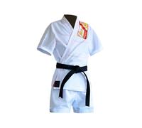 Ayztantine Costume de Taekwondo for Adultes et Enfants, Uniforme Jujitsu, Combinaison d'entraînement karaté Hommes Femmes Kimono Karate Homme(Short Set 2,XS)