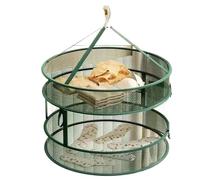 Ayztantine Filet de séchage Lot de 2 Filets séchage for vêtements, Pulls, Chaussettes, en Laine, Support carrelé, Filet, Panier Poche(Green-2 Layer)