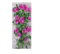 Ayztantine Fleur Artificielle Lot de 2 rosiers artificiels 95 cm, Imitation Murale, 19 têtes Rosier, Plante Verte, décoration for Jardin, Maison