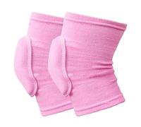Ayztantine Genouillère Sport Genouillères de sport en éponge épaisse, 1 paire, protection des genoux à Compression, for adultes et enfants, danse, Yoga, volley-ball, entraînement(Pink L)