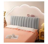 Ayztantine Housse De Tete De Lit Housse de tête de lit en Velours Doux et épais Housse de tête de lit matelassée en Peluche Courte Housse de Protection de Chevet Tout Compris(Light Gray,W120 x H70cm)