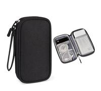 Ayztantine Lot de 2 Sacs Rangement for Accessoires numériques Portables Voyage, for câbles données Sac de Rangement Câble(Black)