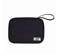 Ayztantine Lot de 2 Sacs Rangement for câbles électroniques numériques étanches, Organiseur Voyage Portable Sac de Rangement Câble(Black)