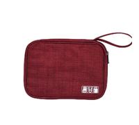 Ayztantine Lot de 2 Sacs Rangement for câbles électroniques numériques étanches, Organiseur Voyage Portable Sac de Rangement Câble(Red)