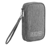 Ayztantine Lot de 2 Sacs Rangement numériques Portables à Fermeture éclair, étui Voyage for Accessoires et chargeurs Sac de Rangement Câble(Gray)