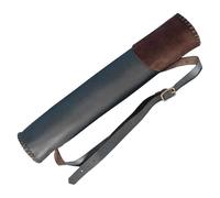 Ayztantine Porte-carquois pour tir à l'arc Support de carquois flèche d'arc, Sangle arrière d'épaule, Sac tir à l'arc en Cuir for l'archer(Dark Brown)