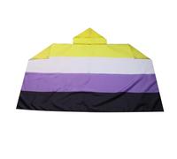 AZ FLAG Cape Fierté non-binaire 150x90 cm Polyester Léger