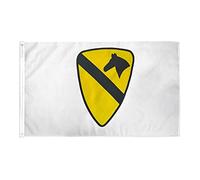 AZ FLAG - Drapeau 1re division de cavalerie des États-Unis - 150x90 cm - Drapeau 1St Us Cavalry Division 100% Polyester Avec Oeillets Métalliques Intégrés - Pavillon 110 g