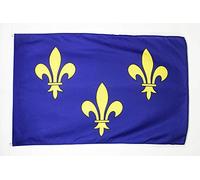 AZ FLAG - Drapeau 3 Fleur de Lys Bleu et Or - 90x60 cm - Drapeau Royaume De France 100% Polyester avec Oeillets Métalliques Intégrés - Pavillon 50 g