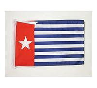 AZ FLAG - Drapeau Aborigènes de la Nouvelle-Guinée occidentale - 45x30 cm - Pavillon Des Papous 100% Polyester Avec Deux Cordelettes - 20g