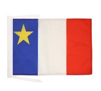AZ FLAG - Drapeau Acadie - 45x30 cm - Pavillon Acadien - Canada 100% Polyester Avec Deux Cordelettes - 20g