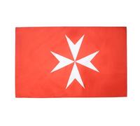 AZ FLAG Drapeau Activités de l’Ordre de Malte 90x60 cm Fourreau | Usage intérieur et extérieur Drapeau décoratif maltais coutures doubles et bords renforcés avec fourreau pour mât