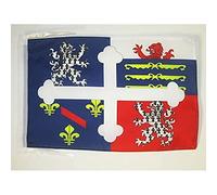 AZ FLAG - Drapeau Ain - 45x30 cm - Pavillon Département De L'Ain 100% Polyester Avec Deux Cordelettes - 20g