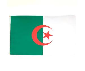 AZ FLAG Drapeau Algérie 250x150 cm Algérien Polyester 100D 2 Œillets | Usage intérieur et extérieur Drapeau décoratif الجزائر coutures doubles et bords renforcés avec œillets métalliques