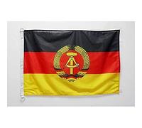 AZ FLAG - Drapeau Allemagne de l'Est Spécial Extérieur - 90x60 cm - Pavillon Nautique Allemand - Rda En Maille Bloquée Avec Anneaux Plastiques Intégrés - 80g